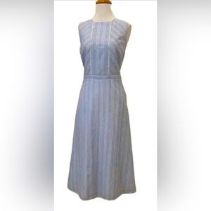 Draper James blue and white striped midi dress